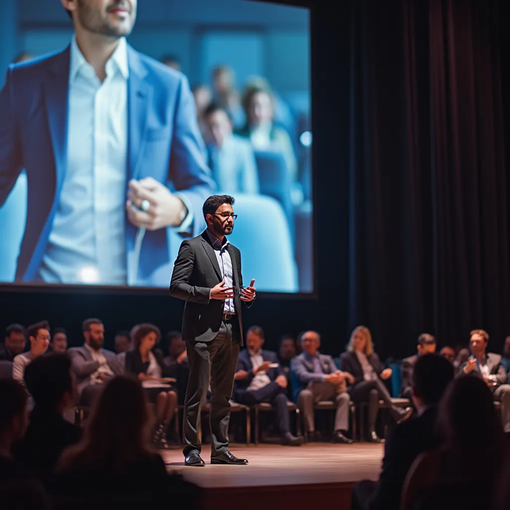 Előadás egy konferencián